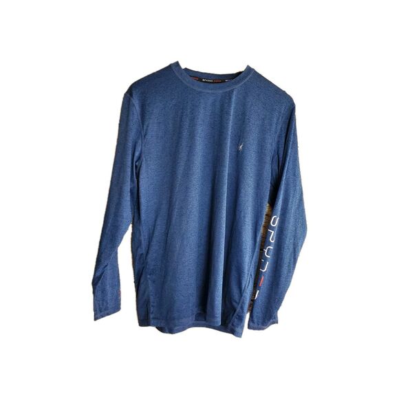 Junior's Spyder Swim Long Sleeve Crew Neck Rash Guard Swim Shirt UPF50 Blue Sz S - Picture 1 of 4